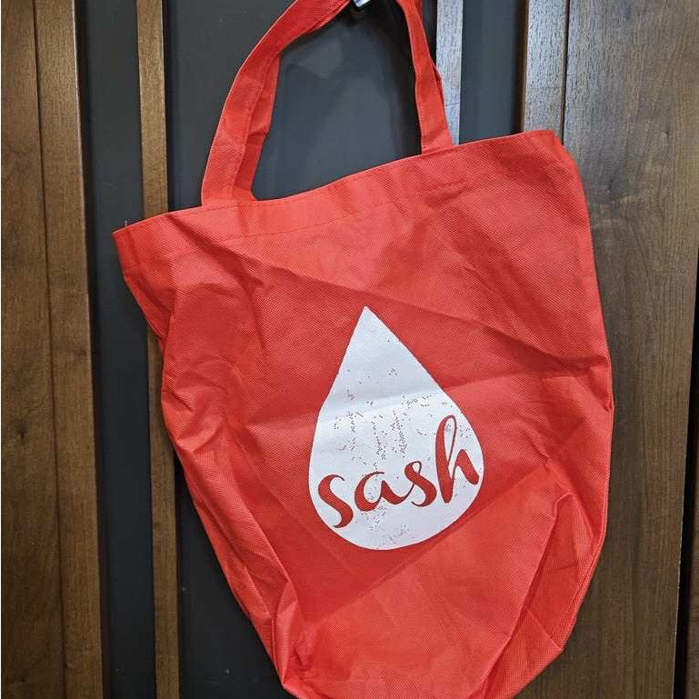 Previously Owned Red Sash Tote Bag
